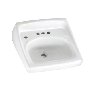 American Standard 0355.056 Lucerne 4 Hole Wall-Mount Sink - White